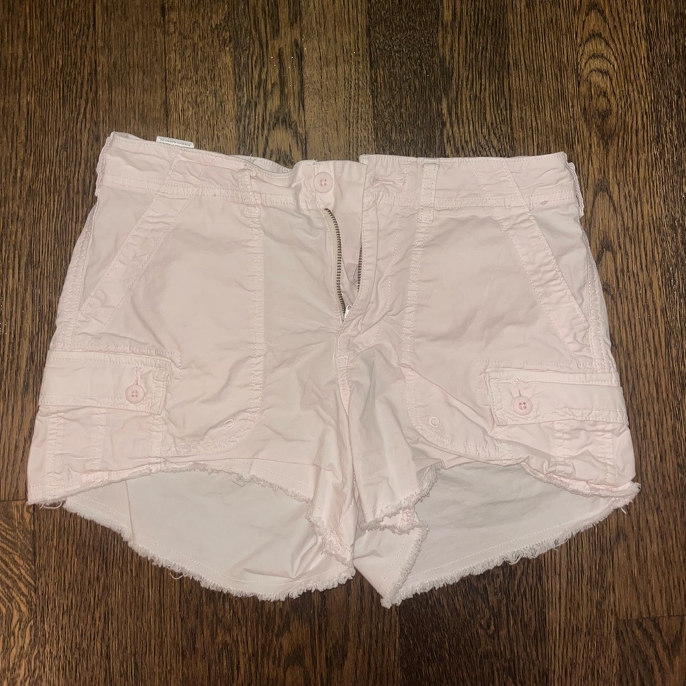 Light Pink Cargo Shorts